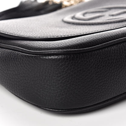 Gucci Pebbled Calfskin Medium Soho Flap Crossbody Black 5 of 9