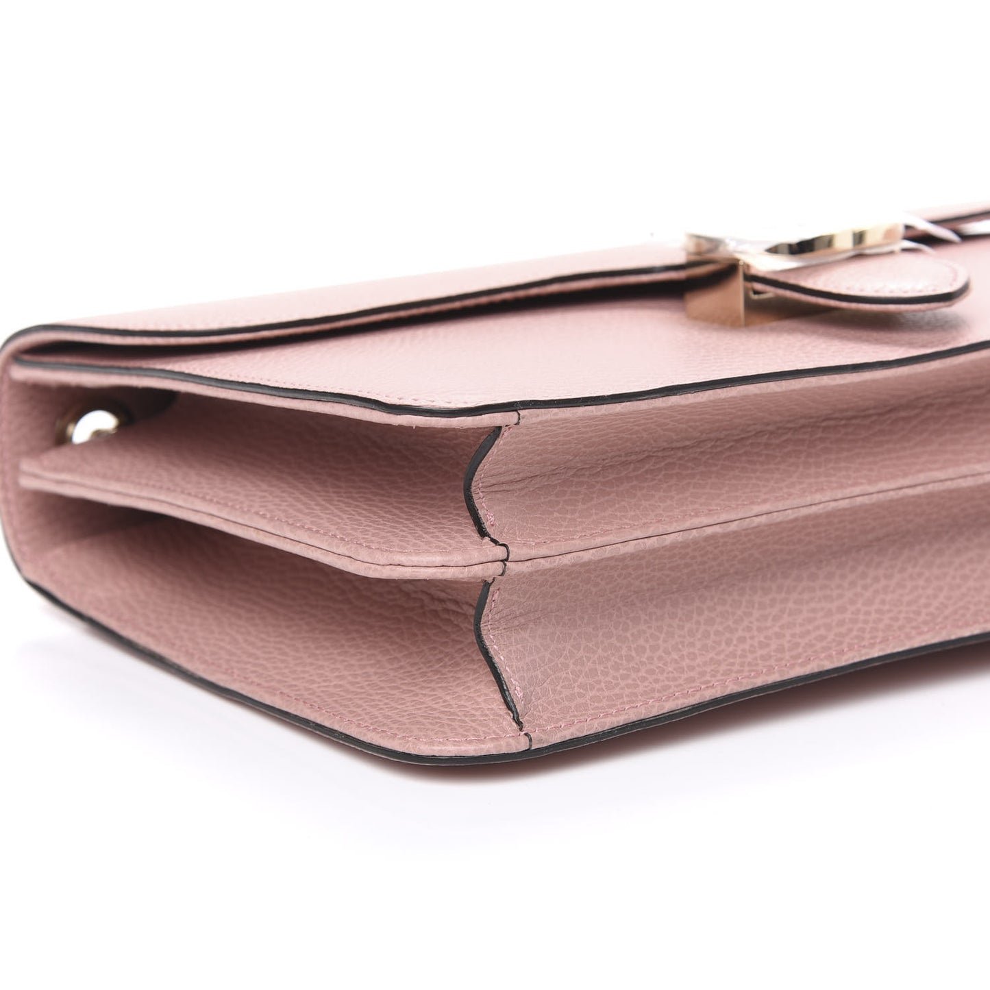 Dollar Calfskin Interlocking G Shoulder Bag Soft Pink