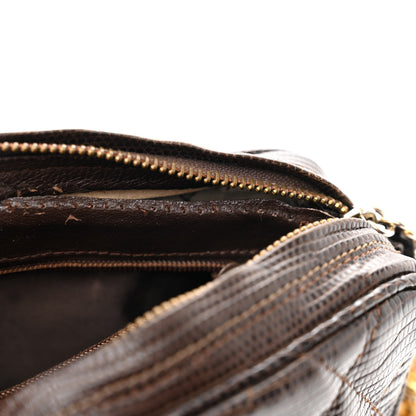 Chanel Lizard Quilted Tassel Camera Case Brown 13 of 15