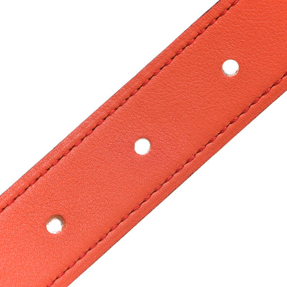 Hermes Swift Epsom 32mm Constance H Belt 80 Orange Poppy Rose Azalee 6 of 8