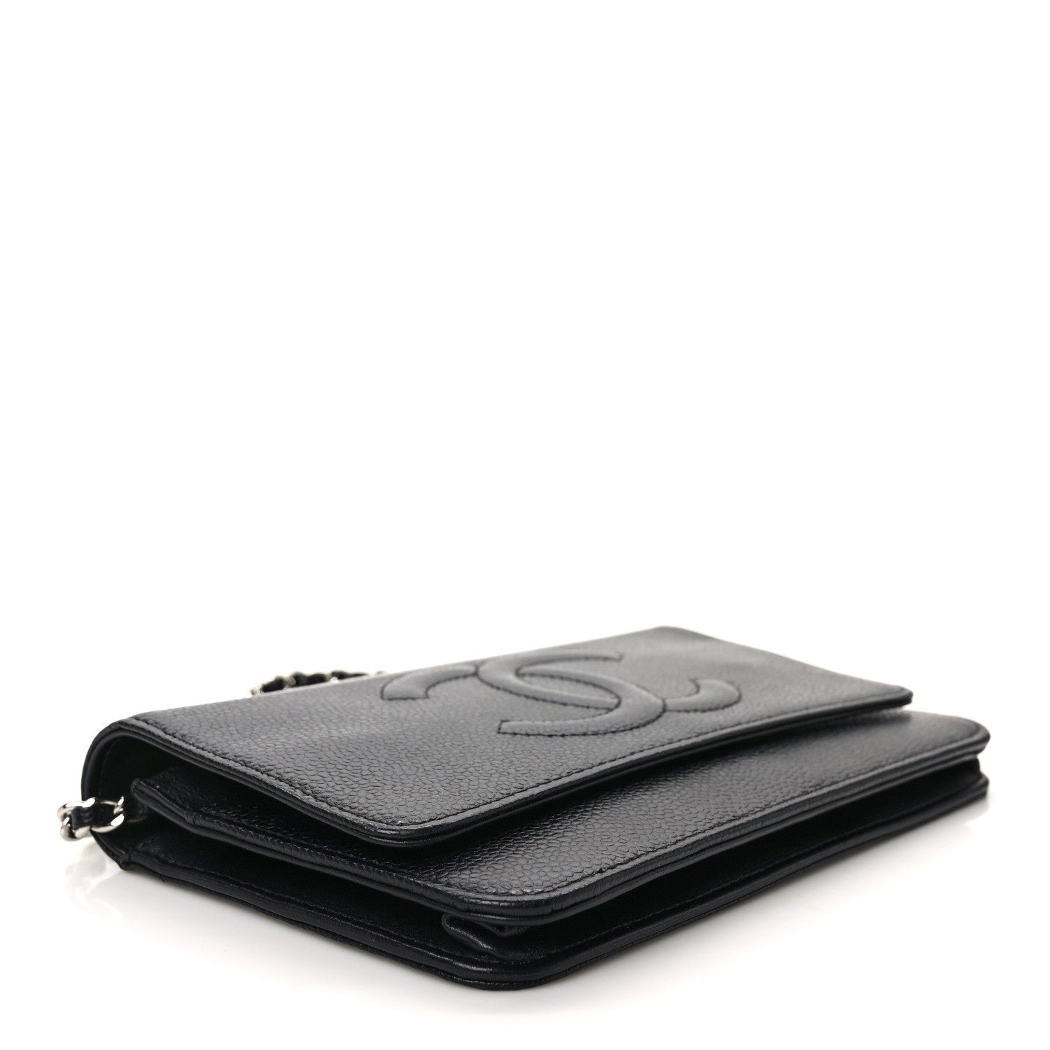 Chanel Caviar Timeless CC Wallet On Chain WOC Black 4 of 12