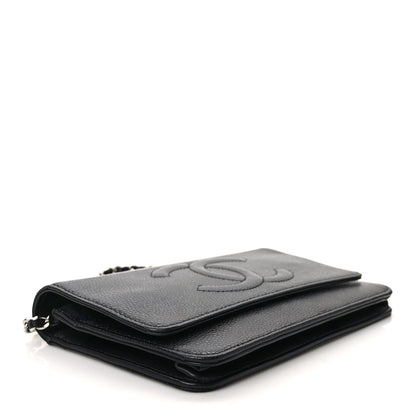 Chanel Caviar Timeless CC Wallet On Chain WOC Black 4 of 12