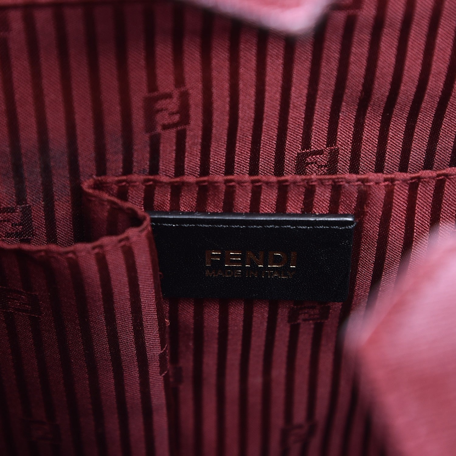 Fendi Vitello Elite Regular 2Jours Tote Rosso Scuro Ciliegia 6 of 16