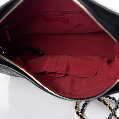 Chanel Aged Calfskin Quilted Medium Gabrielle Hobo Black 5 of 14
