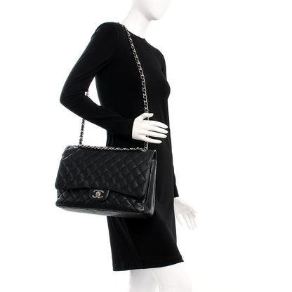 Chanel Caviar Quilted Maxi Double Flap Black 2 of 7