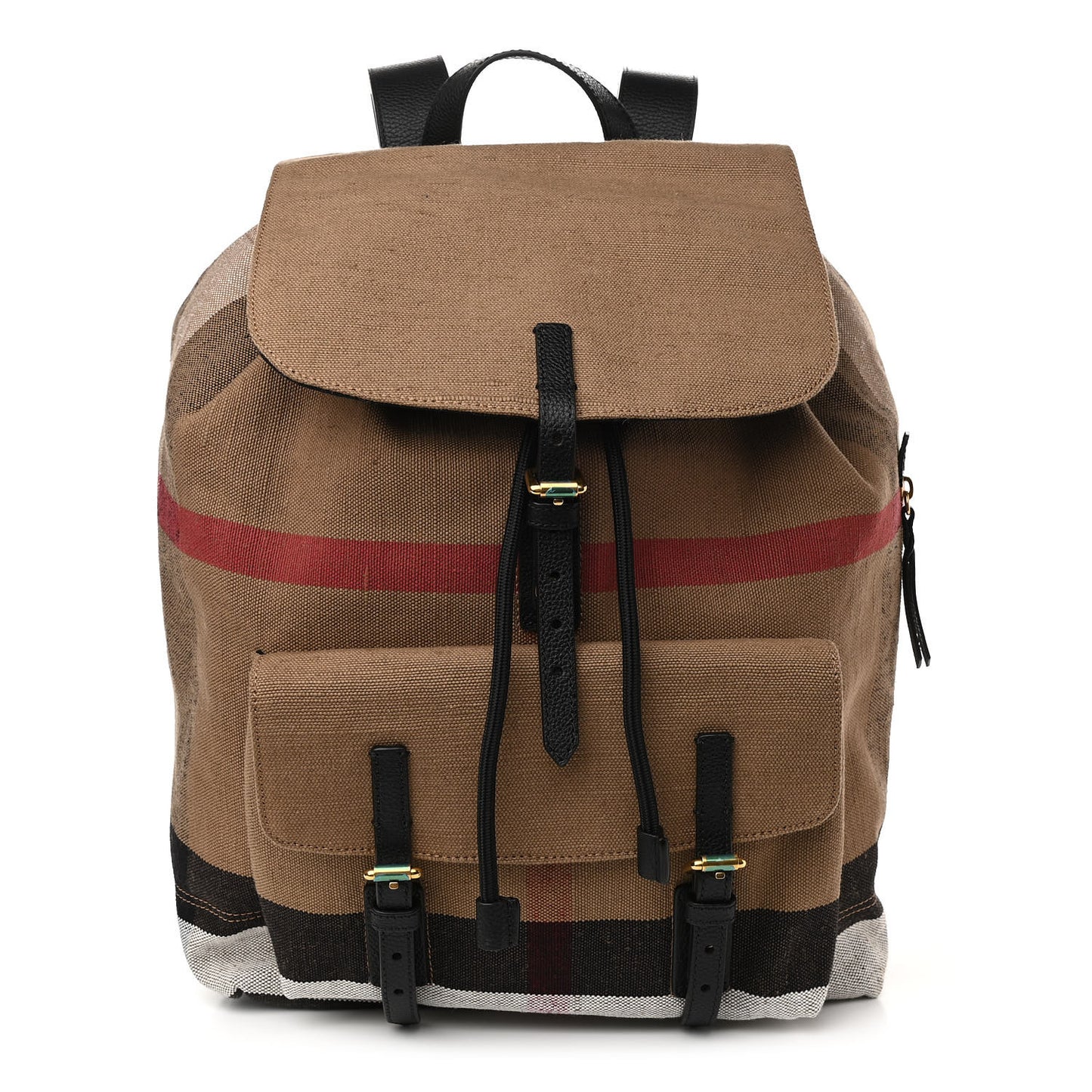 Canvas Mega Check Small Brookdale Backpack Black