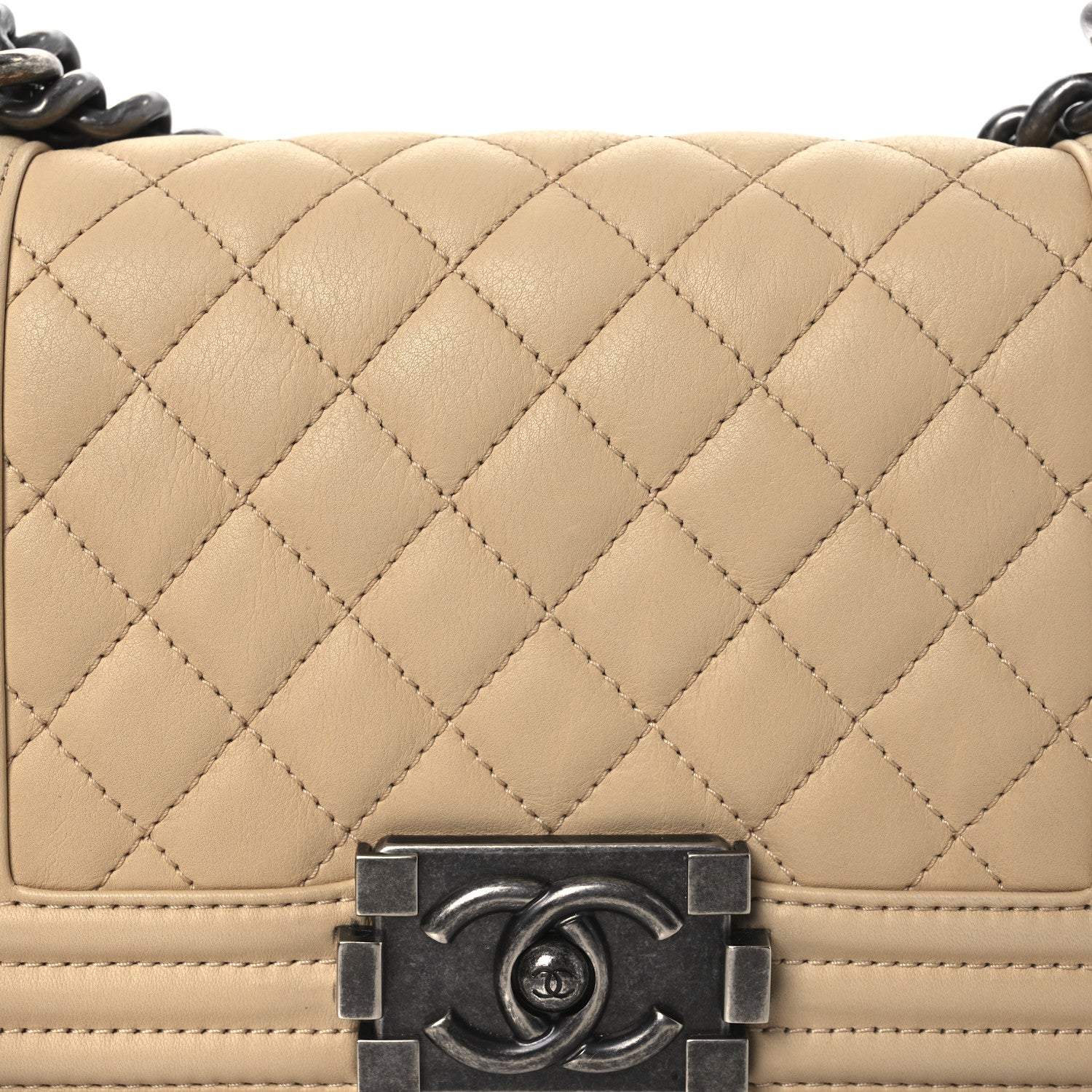Chanel Calfskin Quilted Small Boy Flap Beige 8 of 13