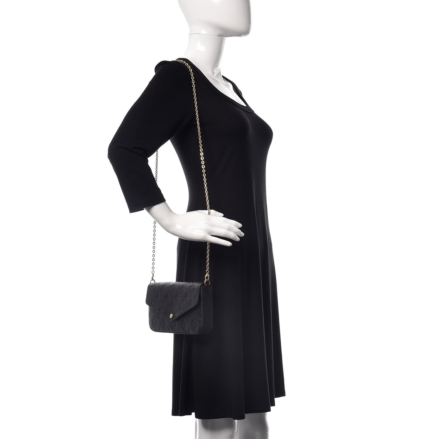 Empreinte Pochette Felicie Chain Wallet Black