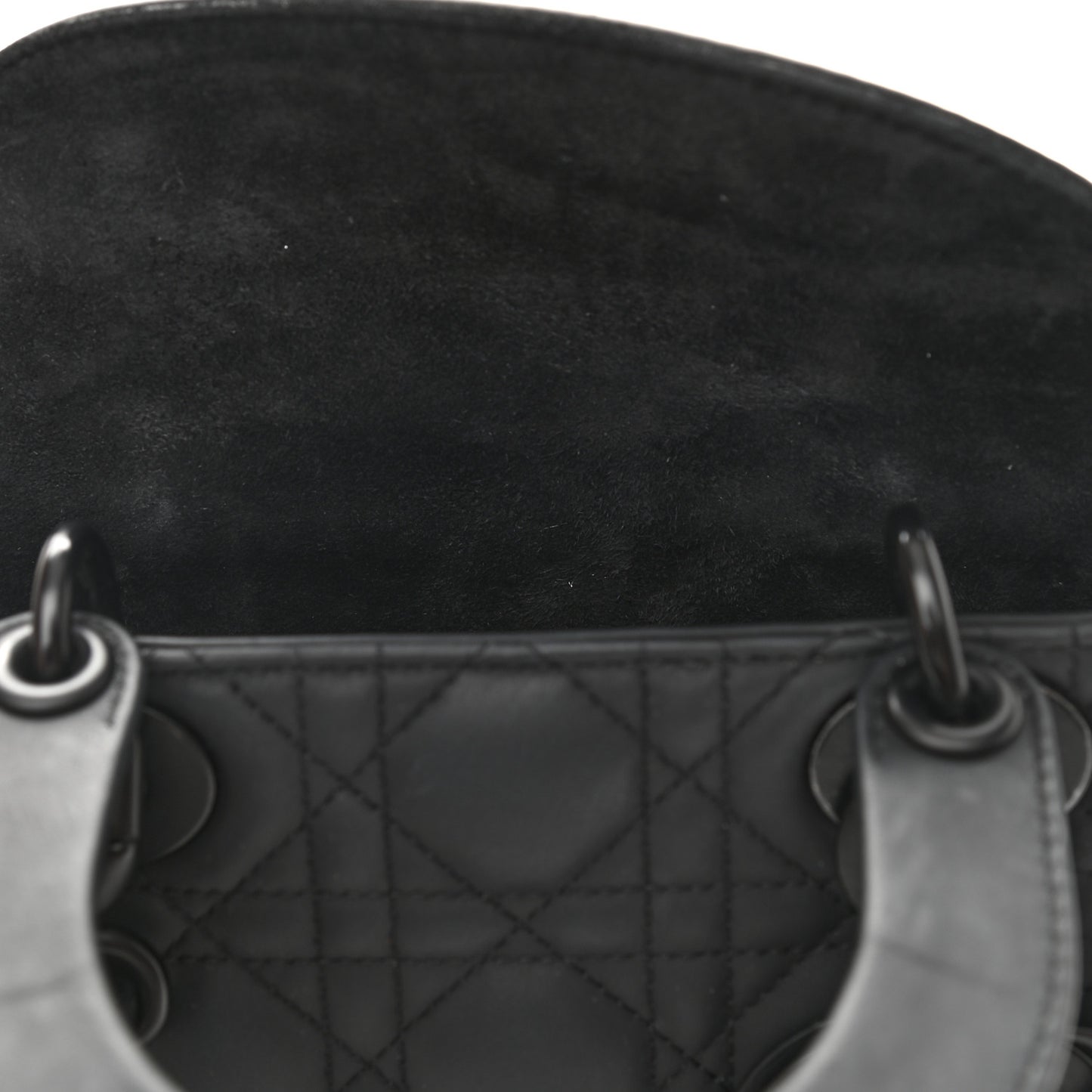 Ultra Matte Calfskin Cannage Small My ABCDior Lady Dior Black