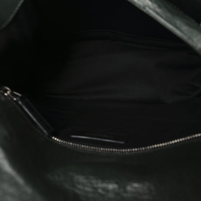 Saint Laurent Crinkled Lambskin Matelasse Monogram Medium Niki Chain Satchel Vert Fonce 5 of 10