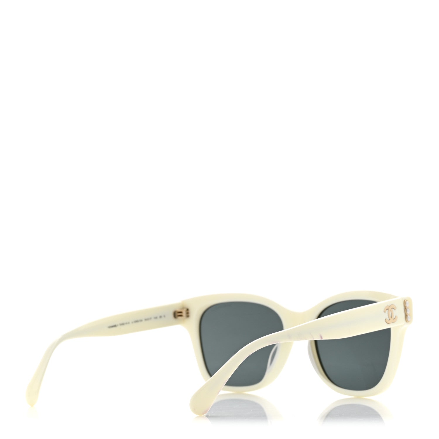 Chanel Acetate Polarized Pearl CC Square Sunglasses 5482-H-A White 4 of 10