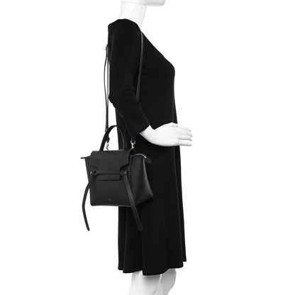 Celine Grained Calfskin Nano Belt Bag Black 2 of 9