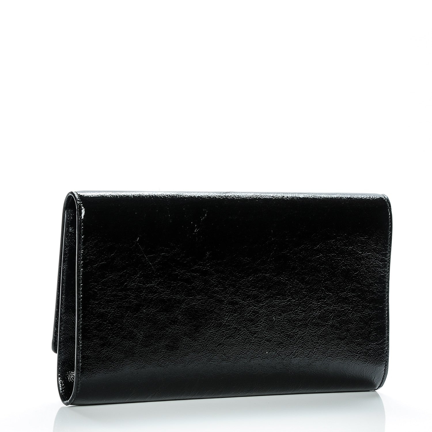 Saint Laurent Textured Patent Monogram Large Belle De Jour Clutch Black 3 of 7