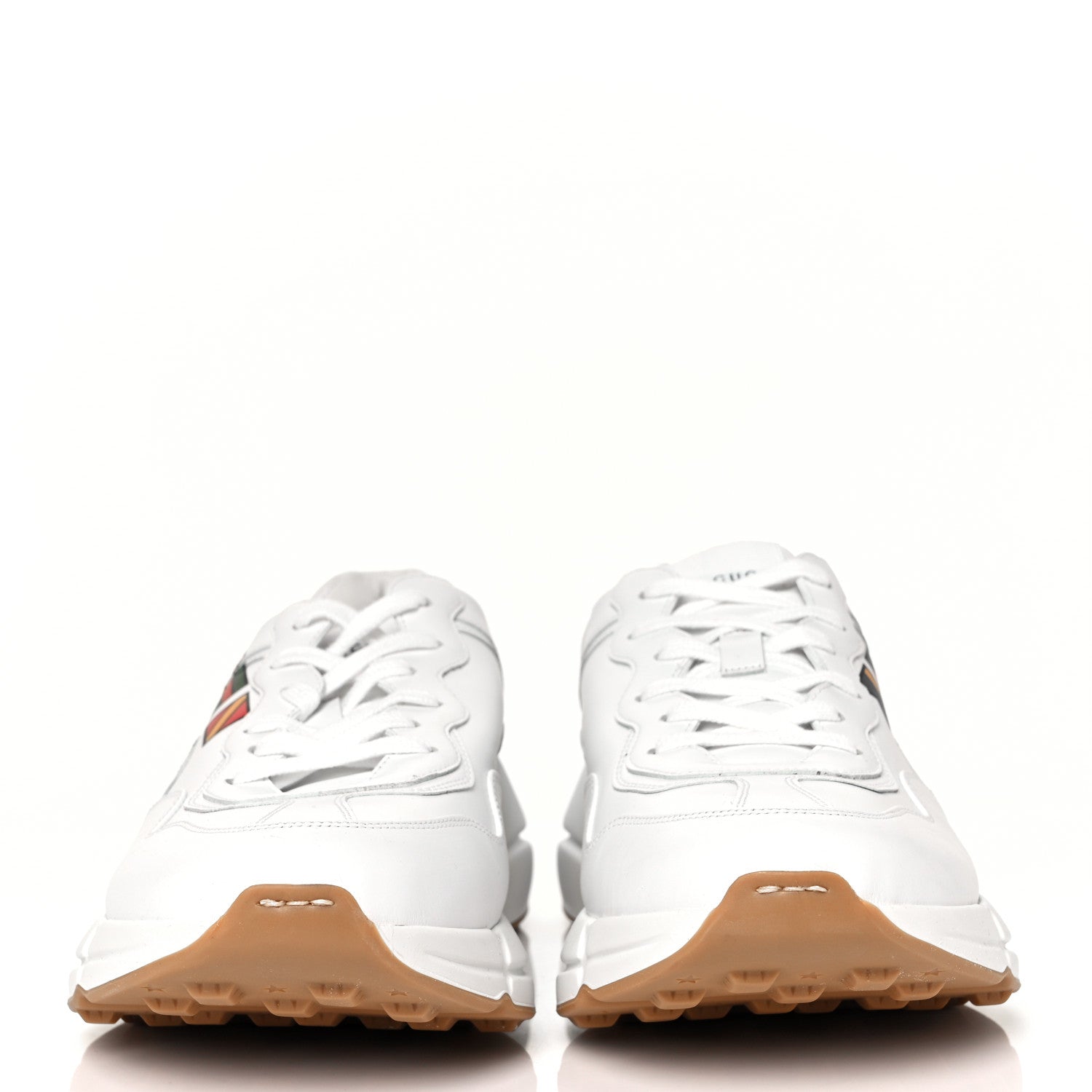 Gucci Calfskin Worldwide Mens Rhyton Sneakers 8.5 Great White 2 of 9