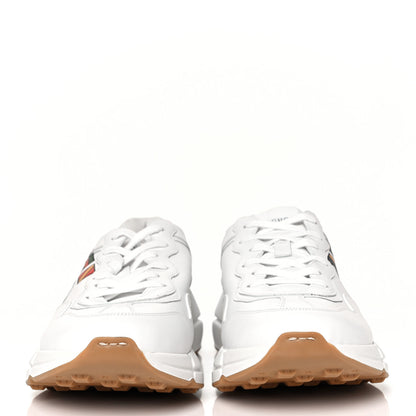 Gucci Calfskin Worldwide Mens Rhyton Sneakers 8.5 Great White 2 of 9
