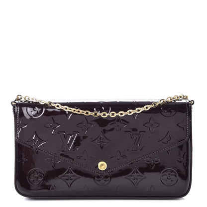 Louis Vuitton Vernis Pochette Felicie Chain Wallet Amarante 1 of 11