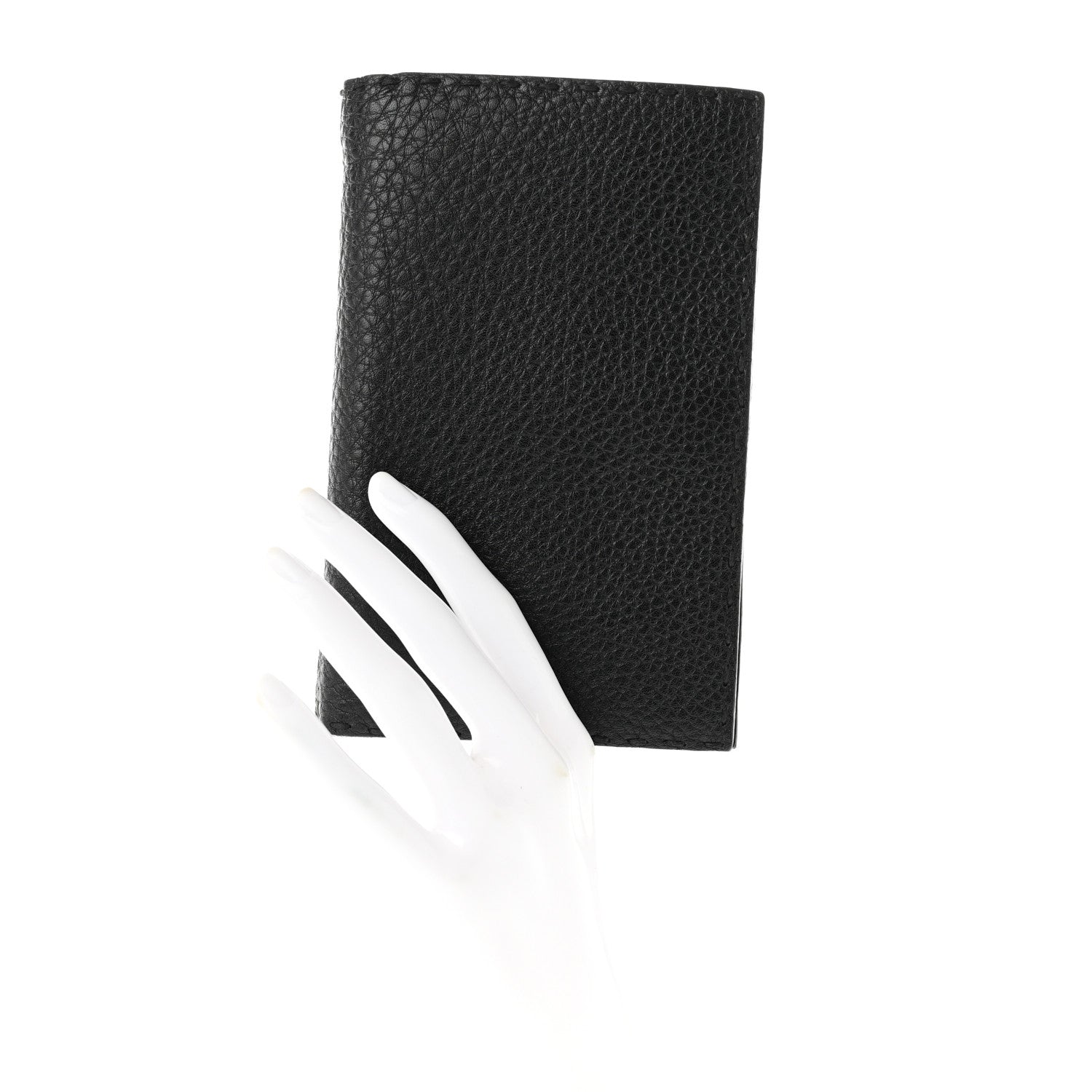 Fendi Cuoio Romano Selleria Compact Wallet Black 2 of 9