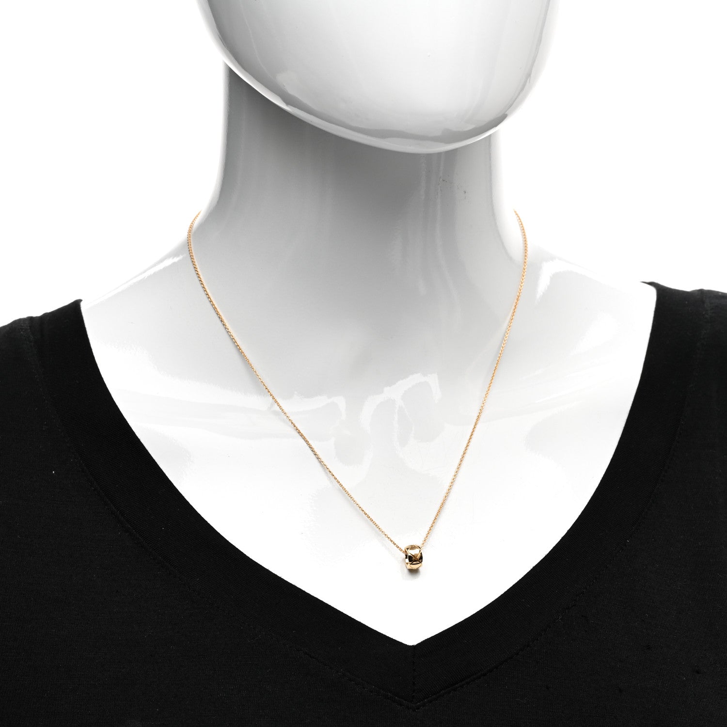 Chanel 18K Yellow Gold Coco Crush Round Pendant Necklace 2 of 5