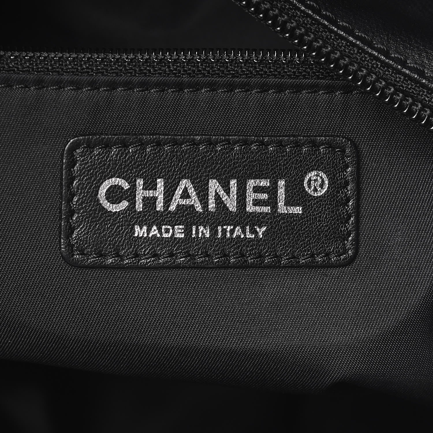 Chanel Coated Canvas Quilted Small Paris Biarritz Tote Black 6 of 11