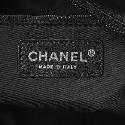 Chanel Coated Canvas Quilted Small Paris Biarritz Tote Black 6 of 11