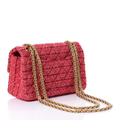 Chanel Tweed Quilted Mini 2.55 Reissue Flap Red Ecru Black 2 of 4