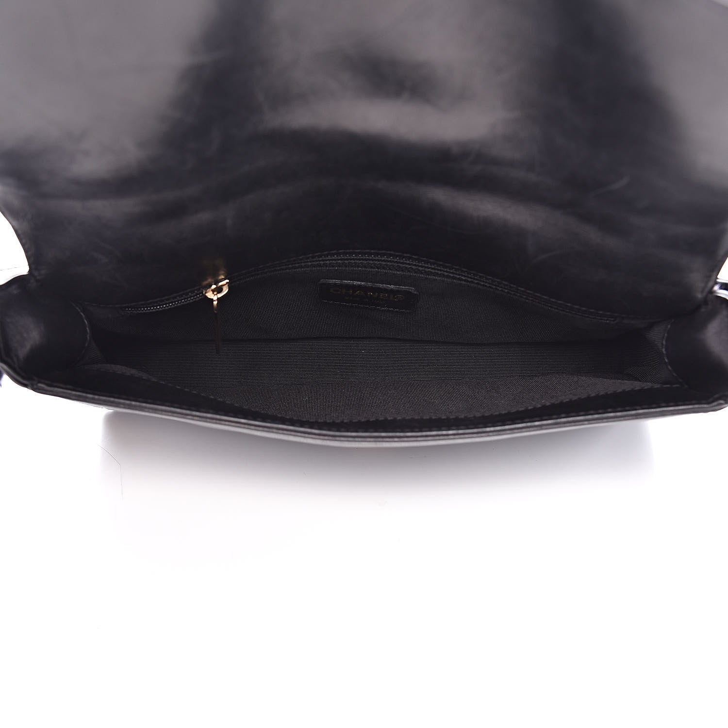 Chanel Lambskin Quilted CC Chocolate Bar Flap Black 5 of 14