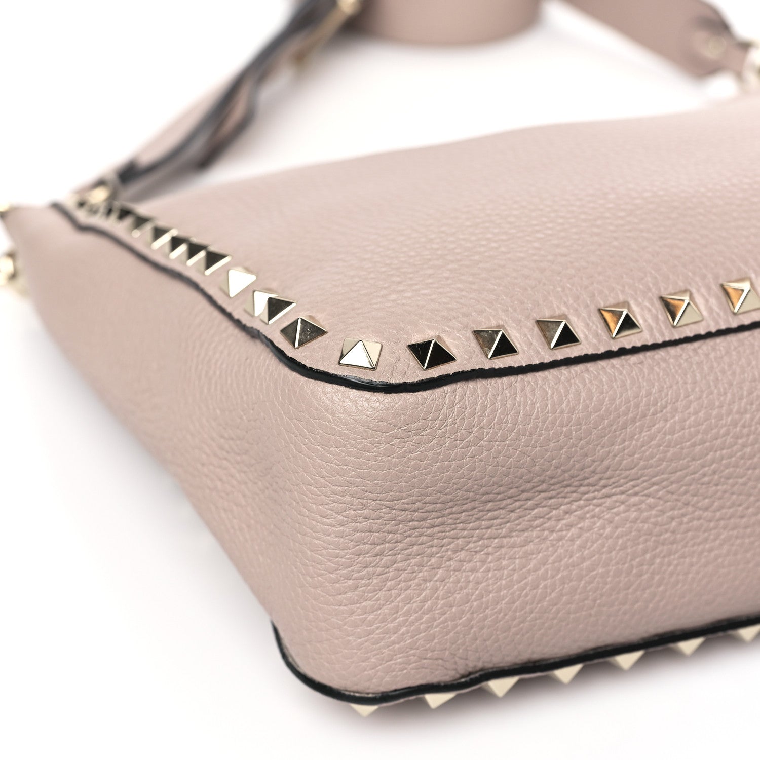 Valentino Garavani Pebbled Calfskin Mini Rockstud Flip-Lock Messenger Bag Poudre 7 of 8