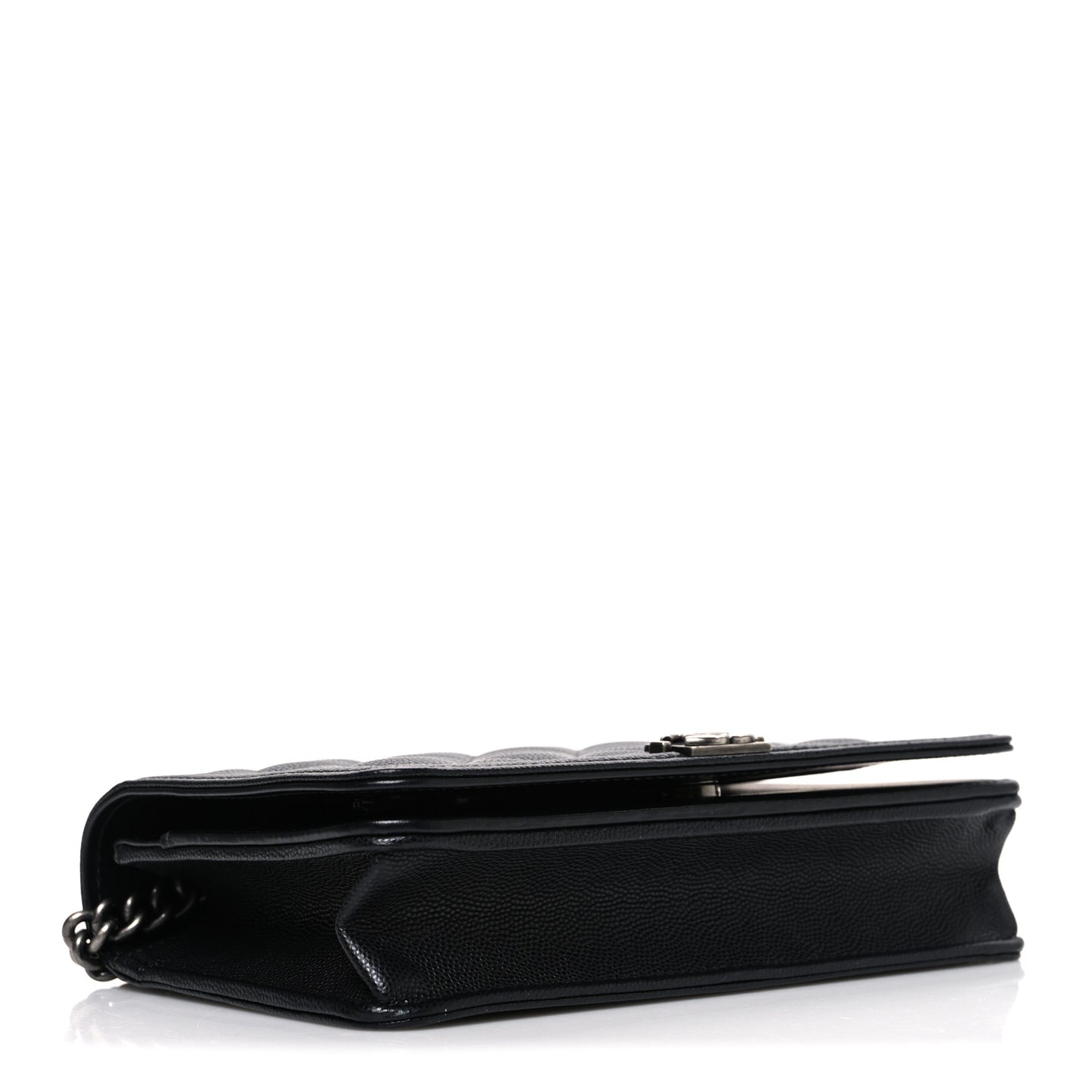 Caviar Quilted Boy Wallet On Chain WOC Black