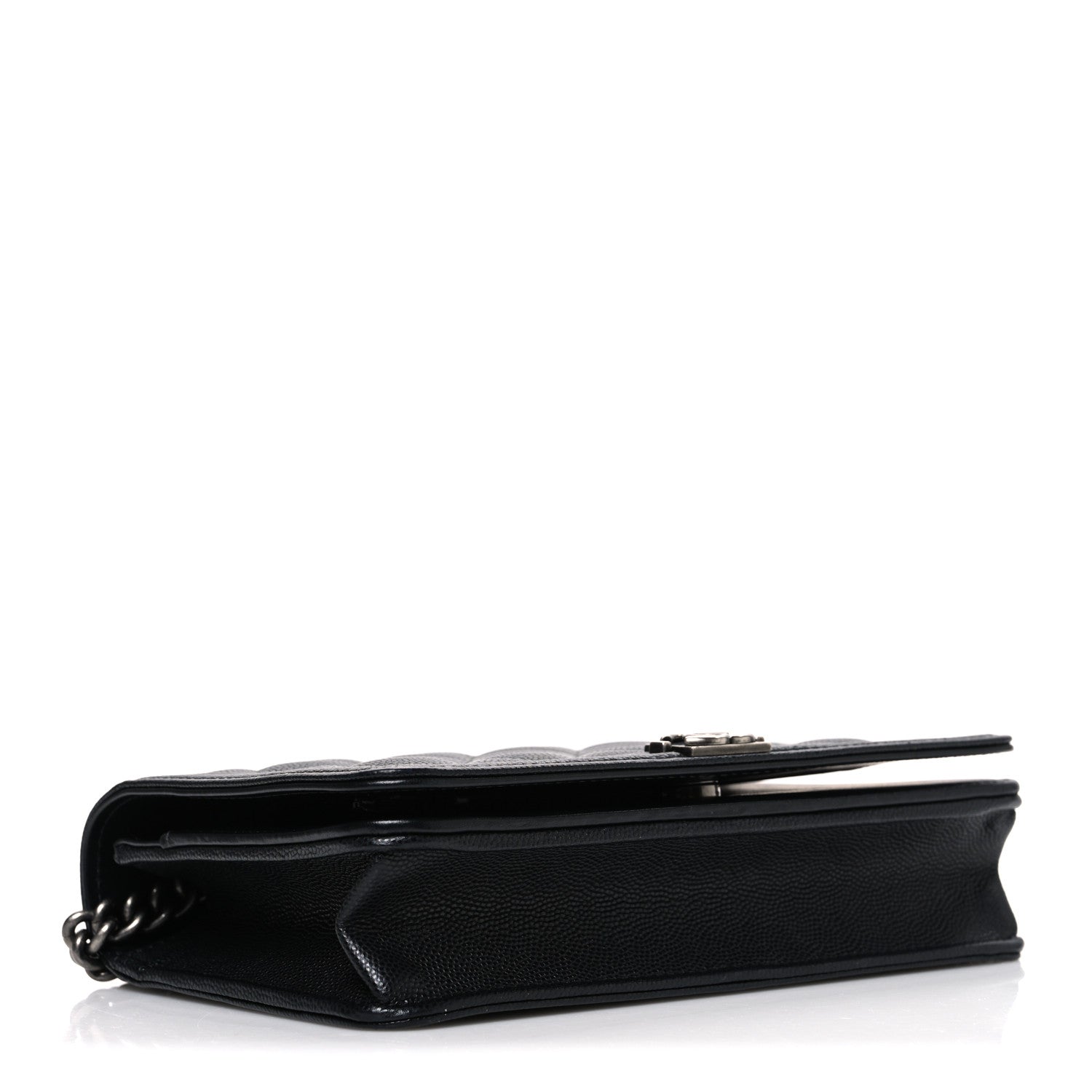 Chanel Caviar Quilted Boy Wallet On Chain WOC Black 4 of 11
