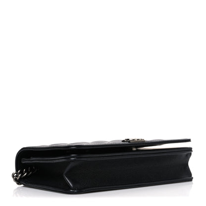 Chanel Caviar Quilted Boy Wallet On Chain WOC Black 4 of 11