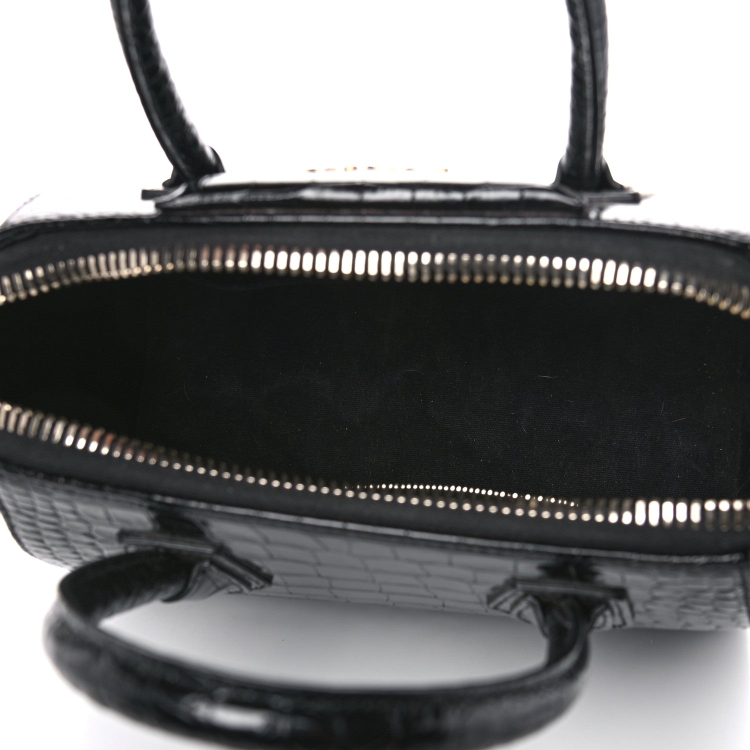 Givenchy Calfskin Crocodile Embossed Small Antigona Black 4 of 18