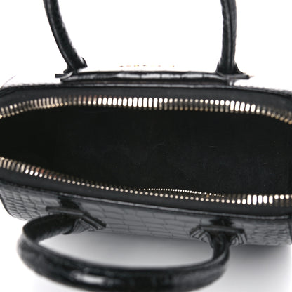 Givenchy Calfskin Crocodile Embossed Small Antigona Black 4 of 18
