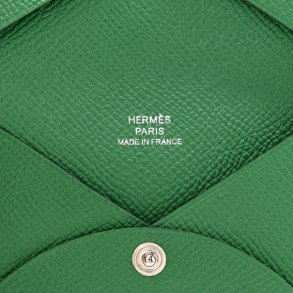 Hermes Epsom Calvi Card Case Cactus 6 of 7