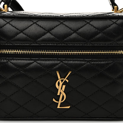 Saint Laurent Lambskin Quilted Mini Gaby Vanity Case Black 7 of 9