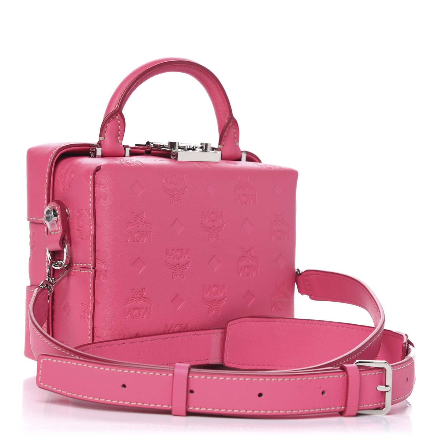 Calfskin Ottomar Monogram Small Berlin Crossbody Sugar Pink