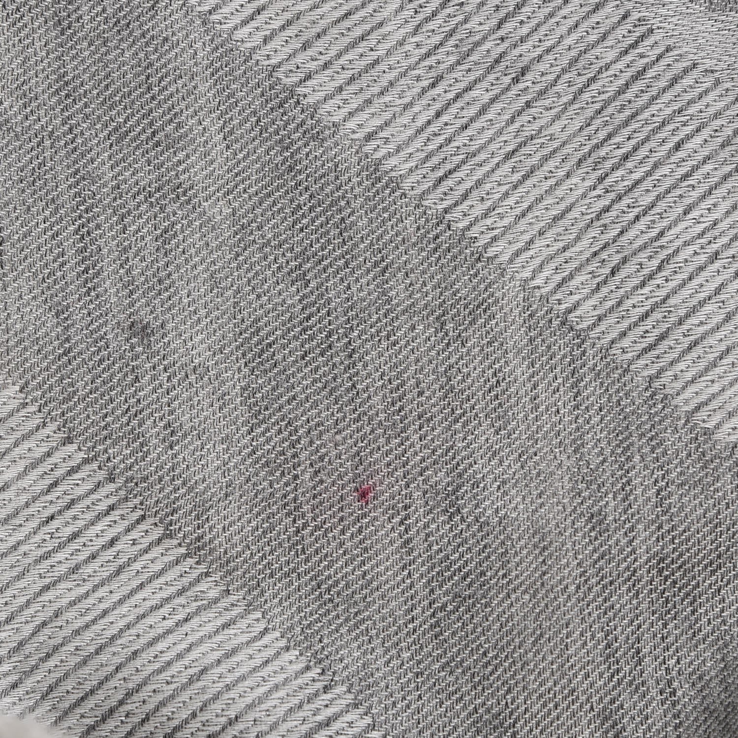 Gucci Wool Silk Monogram GGWeb Fringe Shawl Pearl Medium Grey 6 of 7