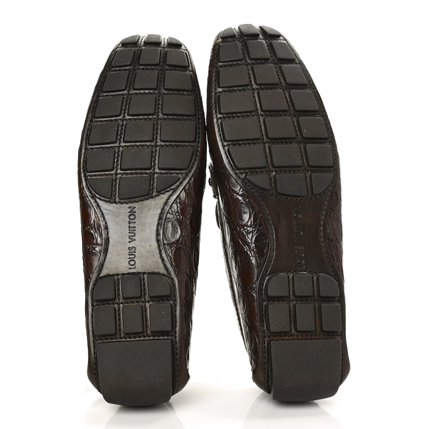 Louis Vuitton Crocodile Mens Monte Carlo Loafers 11 Brown 6 of 8