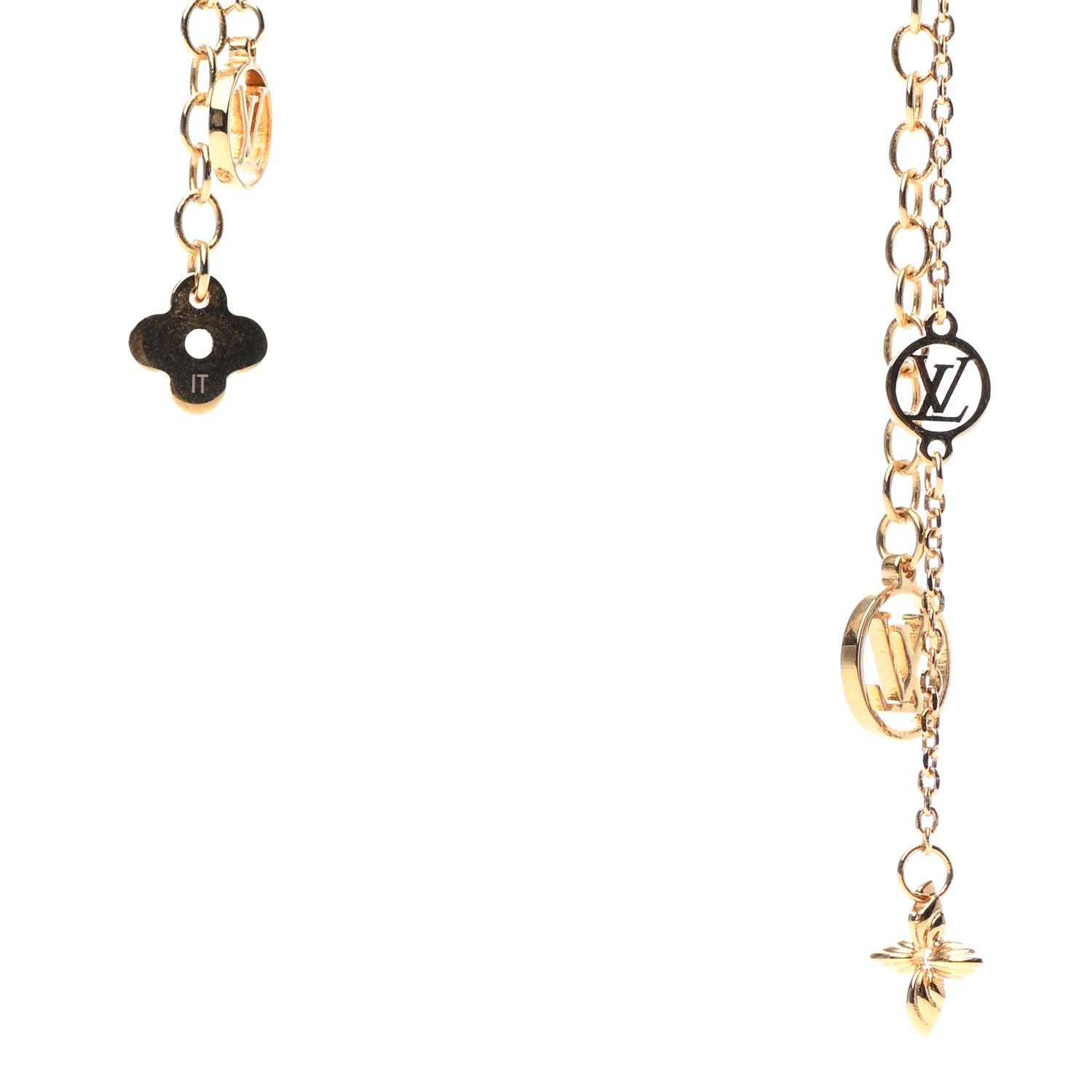 Louis Vuitton Nanogram Earphone Earrings Gold 4 of 4