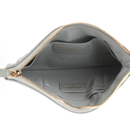 Chanel Satin Quilted Small Chanel 19 Pouch Gray 5 of 8