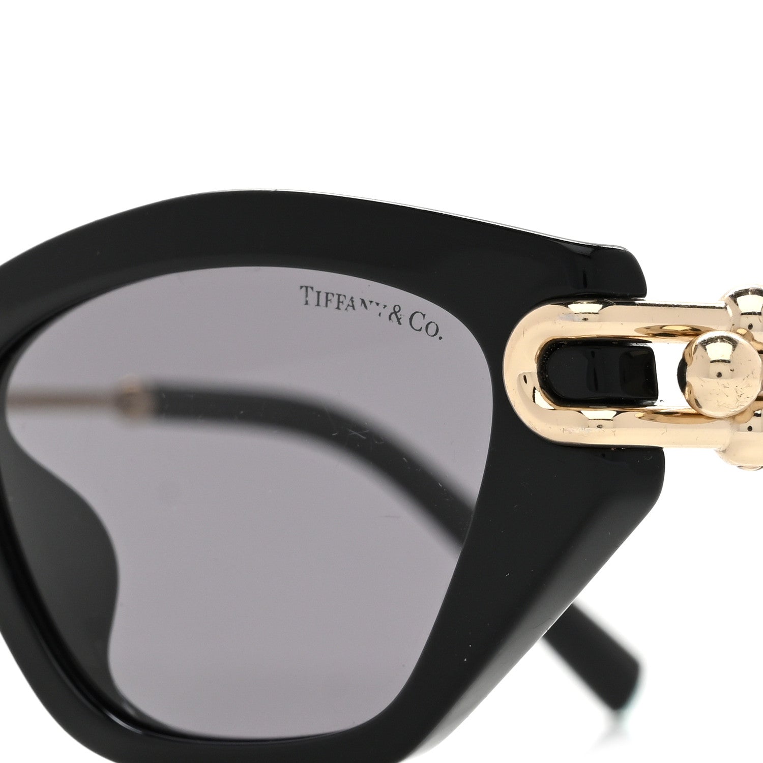 Tiffany Acetate Polarized HardWear Cat Eye Sunglasses TF4231U Black 7 of 10
