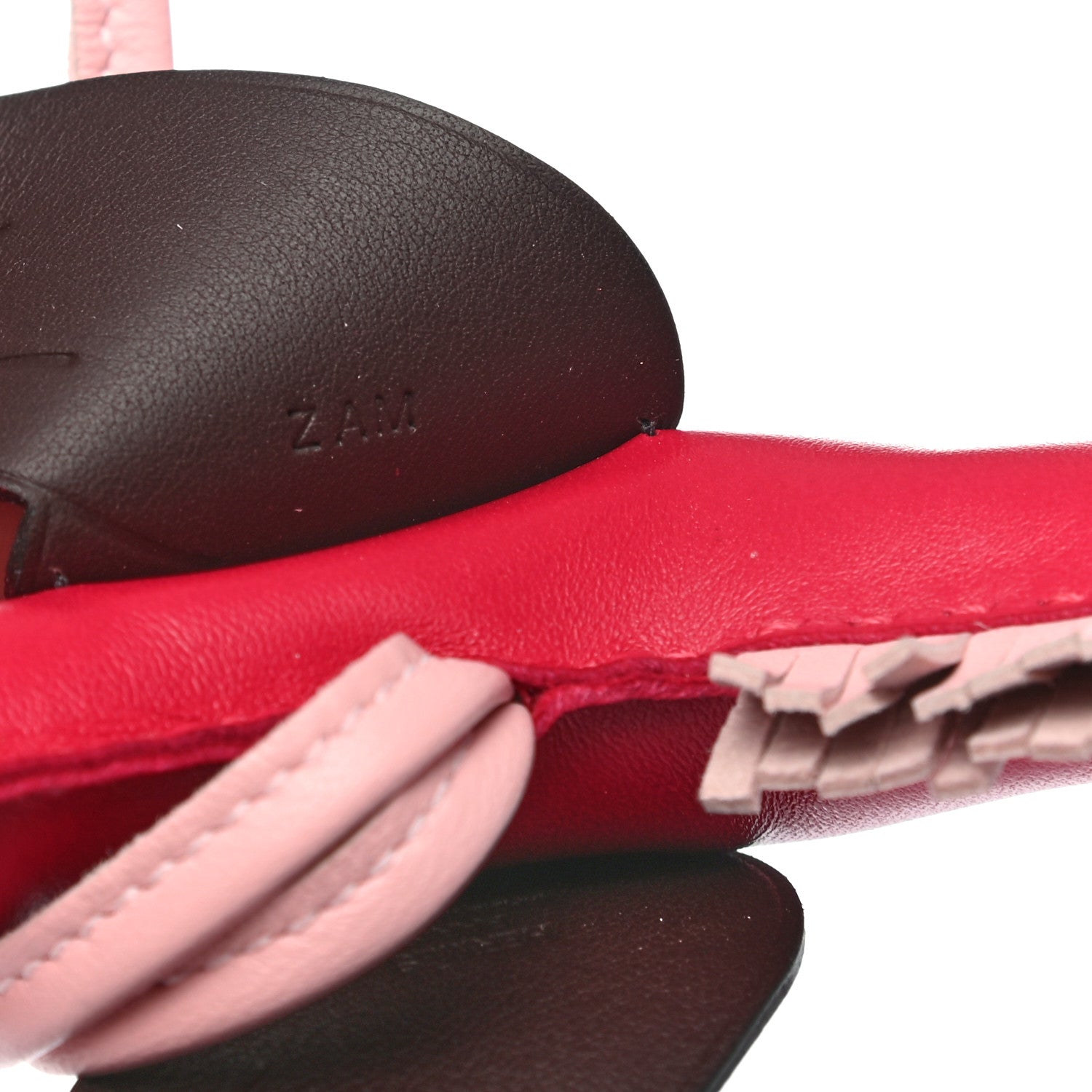 Hermes Milo Lambskin Grigri Rodeo Pegase Horse Bag Charm MM Framboise Rose Sakura Rouge Sellier 4 of 4