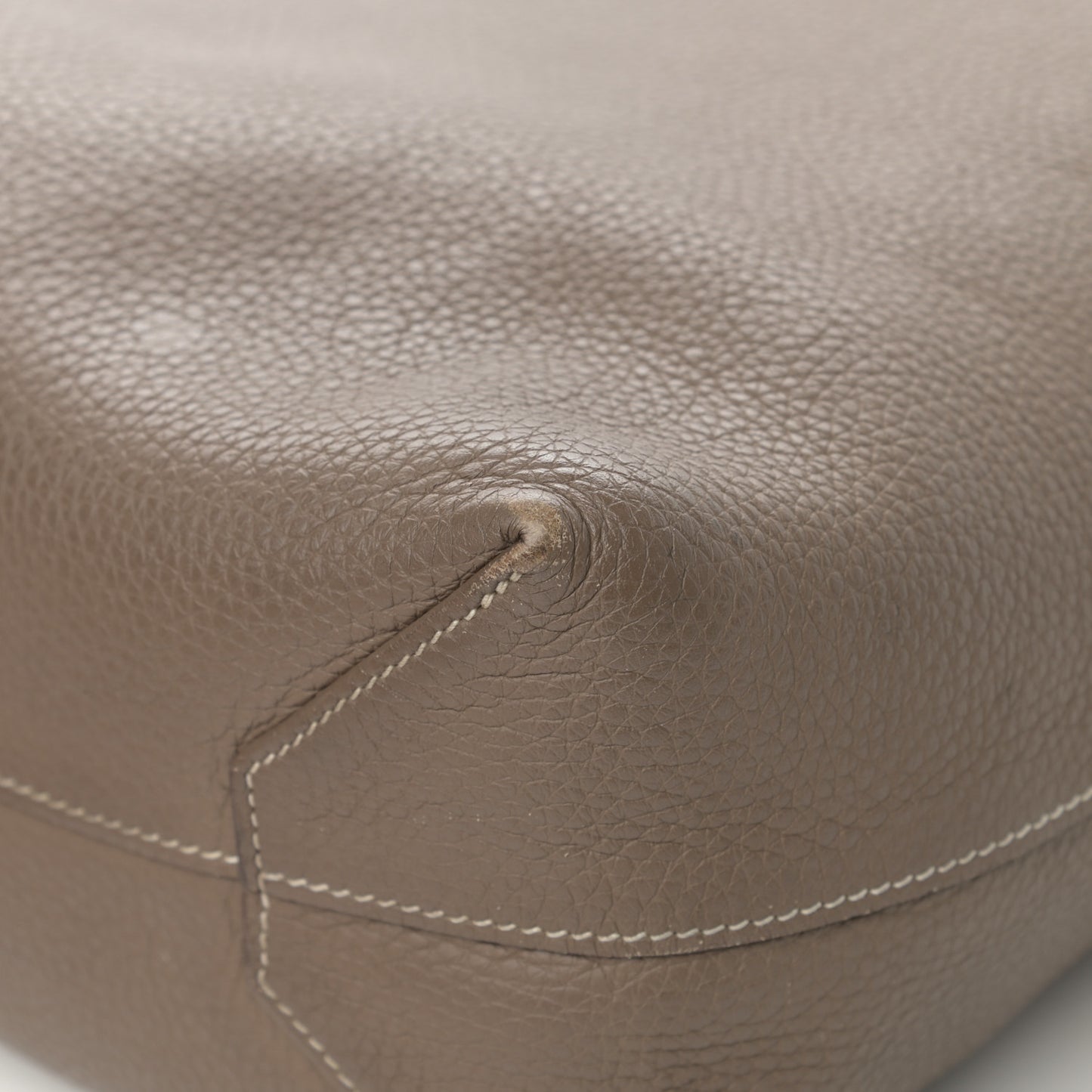 Taurillon Clemence Double Sens 36 Reversible Tote Etoupe Etain