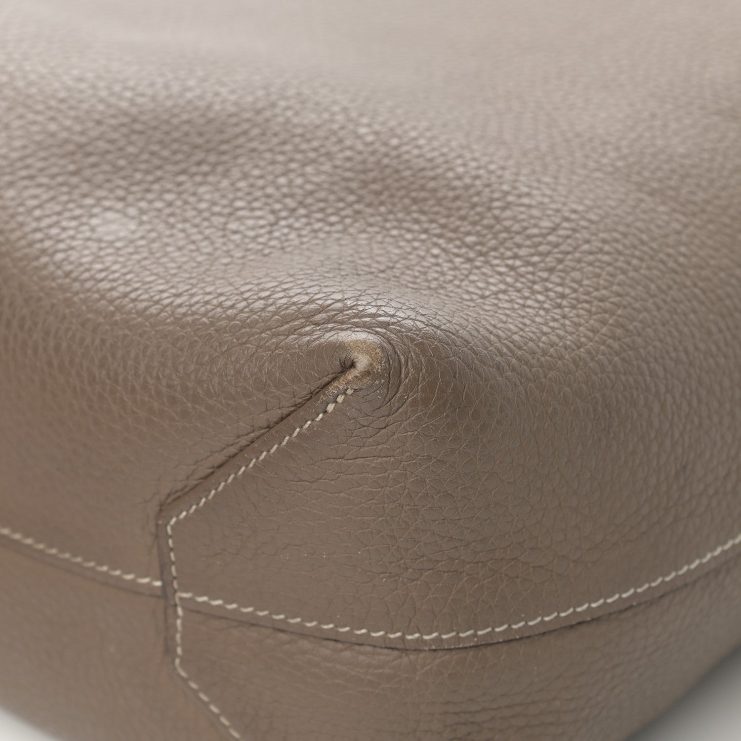 Hermes Taurillon Clemence Double Sens 36 Reversible Tote Etoupe Etain 17 of 23