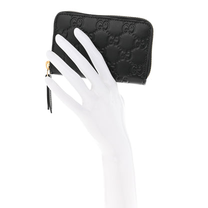 Gucci Guccissima Zip Around Card Case Black 2 of 8