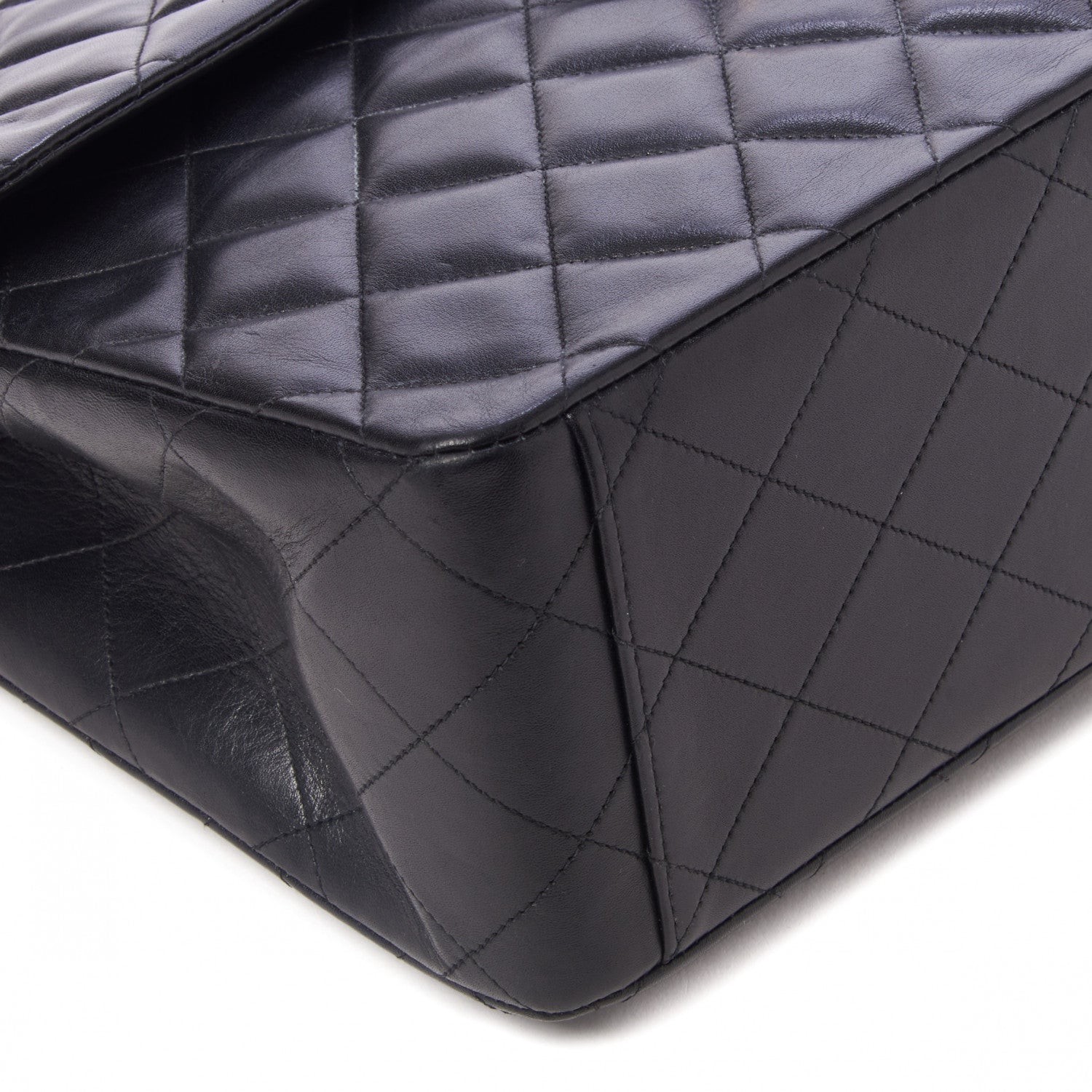 Chanel Lambskin Quilted XL Jumbo Single Flap Black 6 of 10