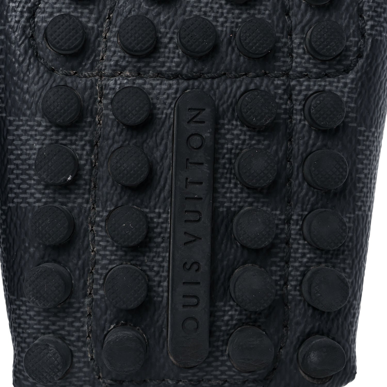 Louis Vuitton Mens Damier Graphite Hockenheim Moccasin Loafers 8 Onyx 6 of 8