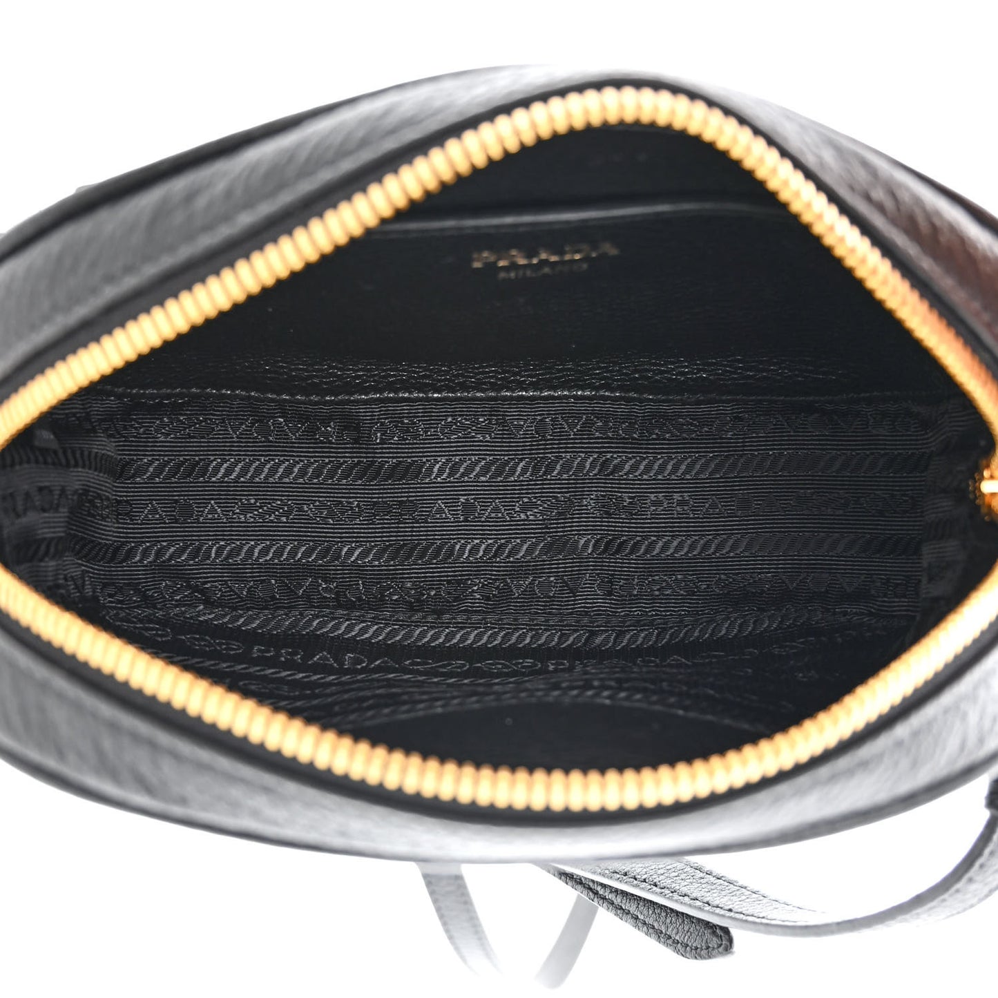 Vitello Daino Logo Belt Bag Black