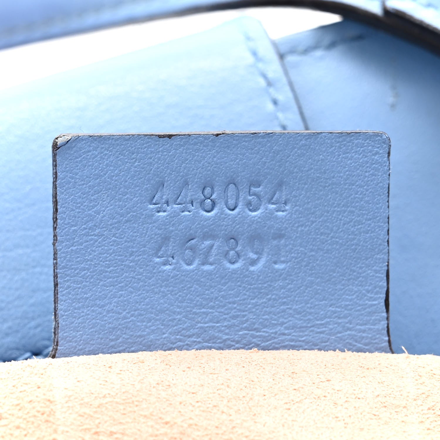 Gucci Calfskin Matelasse Small GG Marmont Tote Clear Sky Blue 7 of 12