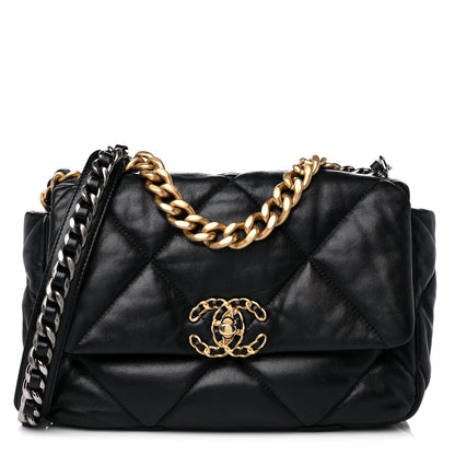Chanel Lambskin Quilted Medium Chanel 19 Flap Black 1 of 10