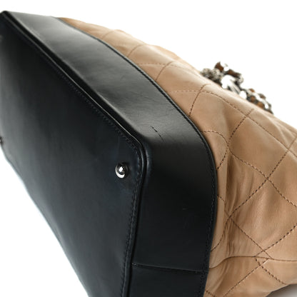 Chanel Calfskin Stitched VIP Medium Shopping Tote Beige Black 22 of 26